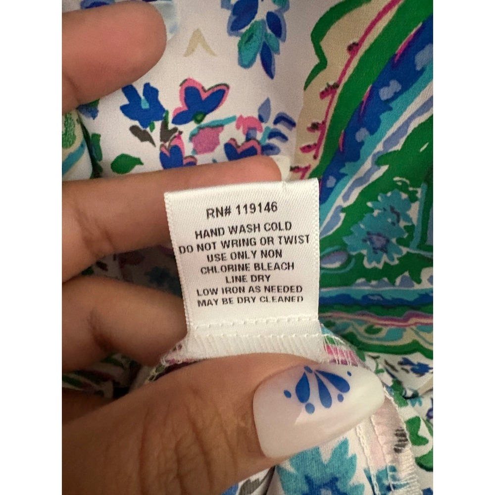 Jodifl Paisley Floral Tiered Ruffle Cap Sleeve Dress Multicolor Women's Size M - Picture 5 of 8